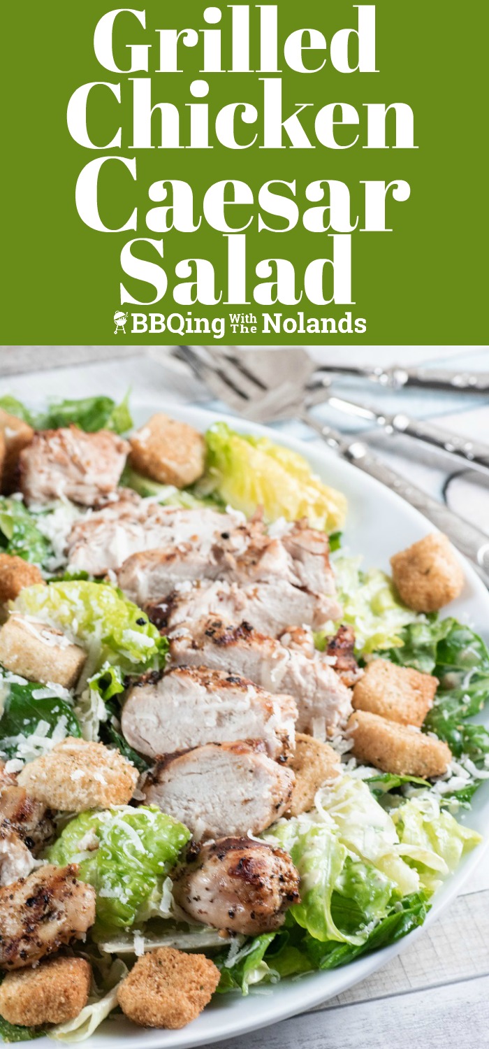 Grilled Chicken Caesar Salad for a quick and easy week night dinner this is just the recipe. #Grilling #Chicken #Caesar Salad