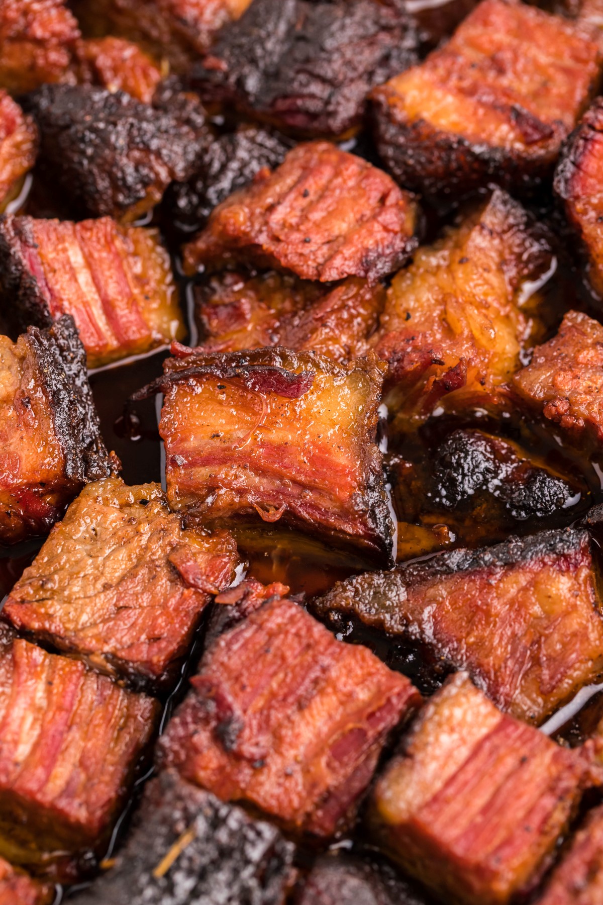 Smoked burnt ends ready to be eaten!