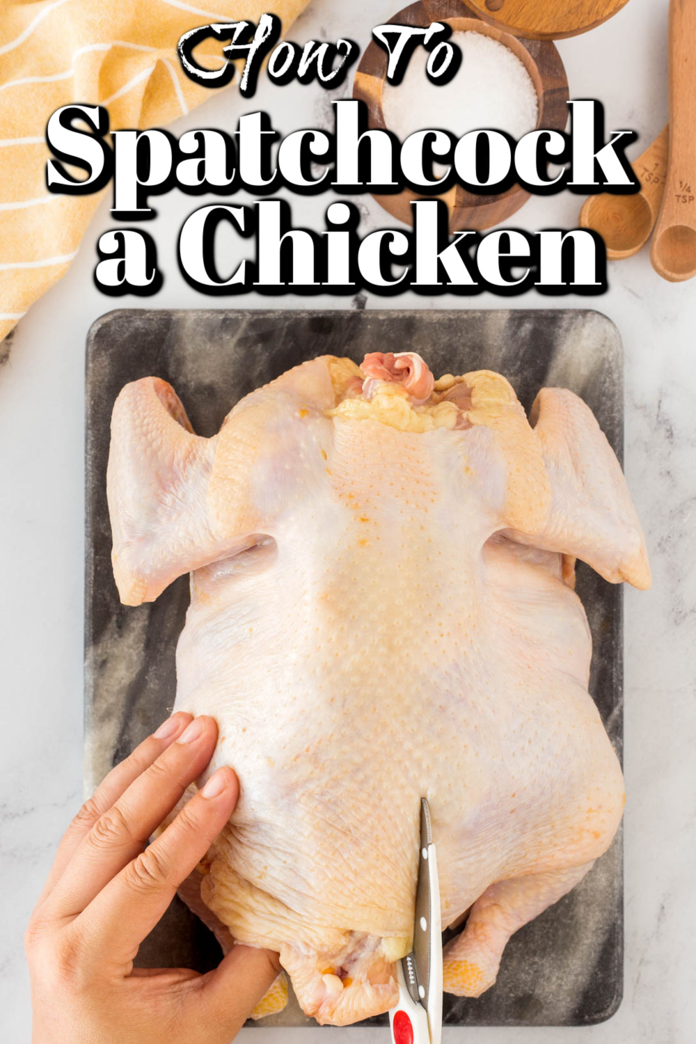 How to spatchcock a chicken is an important kitchen trick to learn, and it's so easy!