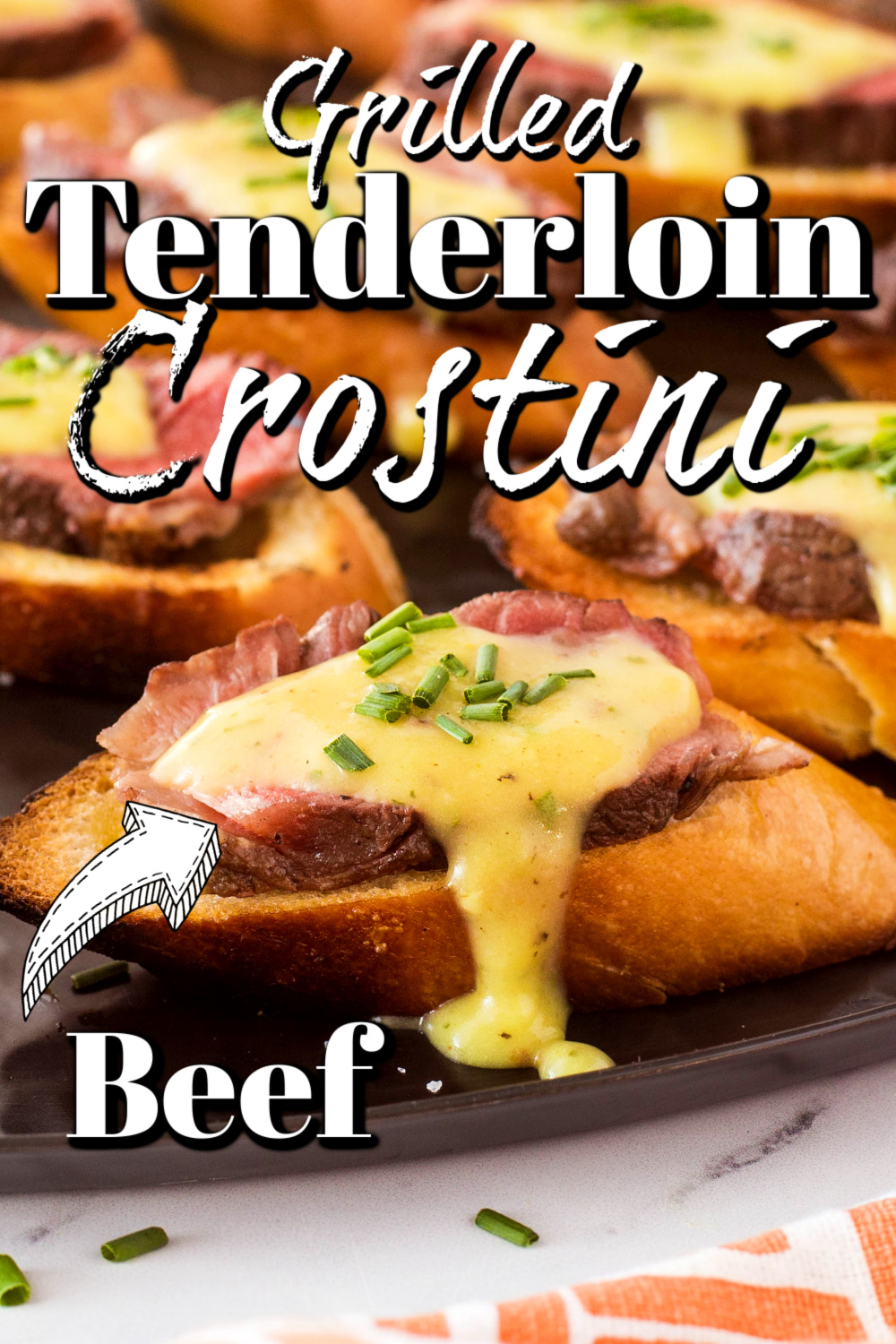 These tenderloin beef crostini appetizers are simply amazing. They will be the hit of your next get-together!