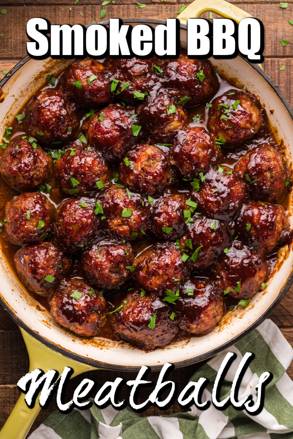 These smoked BBQ meatballs aren't your mamma's meatballs! Smoky, sweet and a little spicy, they are the perfect little bite!