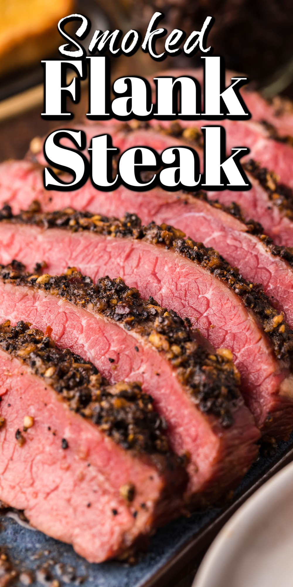This amazing hickory Smoked Flank Steak is so flavourful, the rub is awesome, and it has just a hint of citrus.