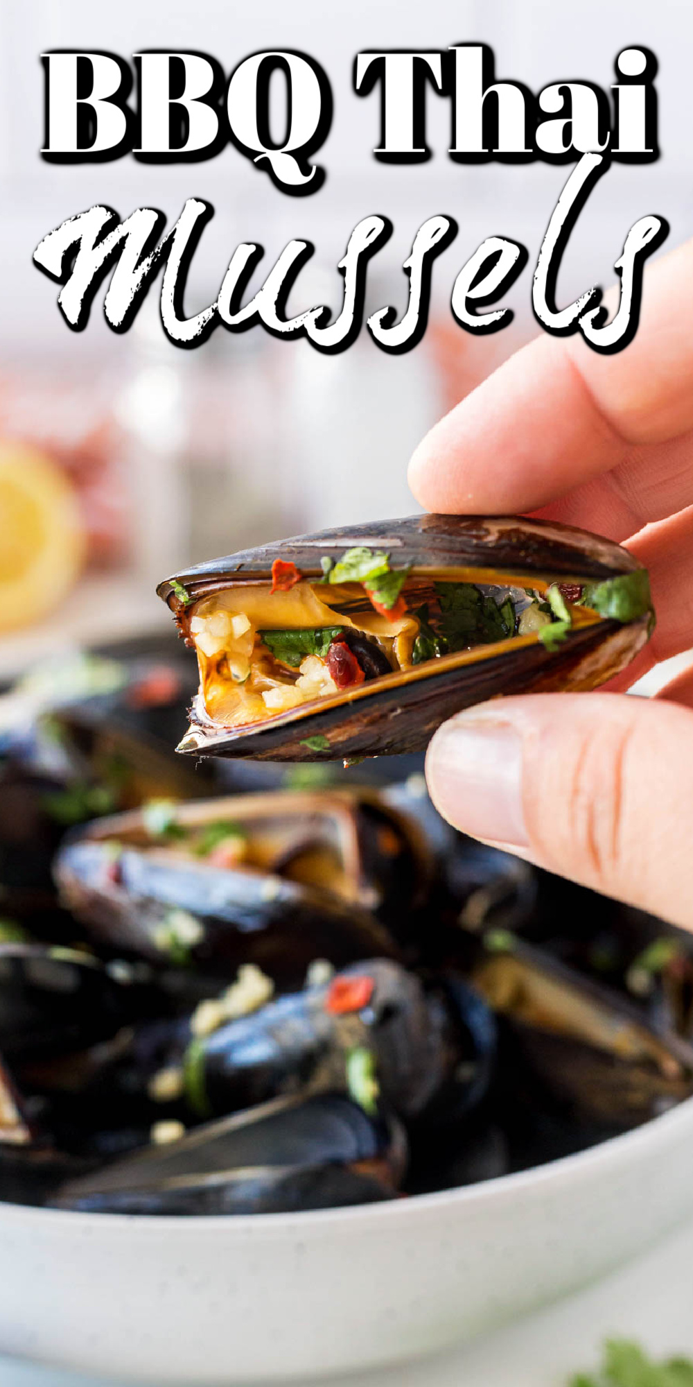 In about 10 minutes you can have amazing BBQ Thai mussels on the table; what could be easier than that?
