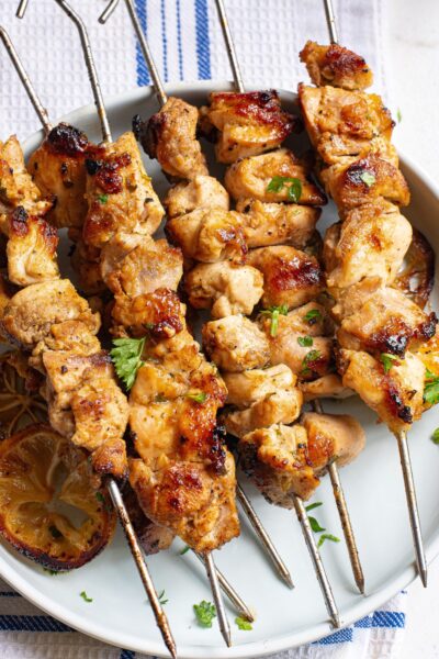 Lemon Greek Chicken Kabobs - BBQing with the Nolands