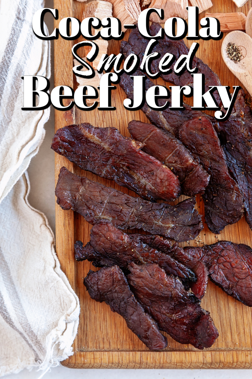 This amazing Coca-Cola smoked beef jerky is incredible, and you would never know it was marinated in Coca-Cola.